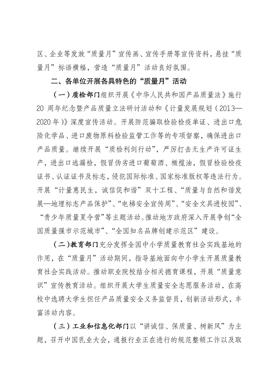 國家質(zhì)量監(jiān)督檢驗檢疫總局《質(zhì)檢總局辦公廳關(guān)于征求<2013年全國“質(zhì)量月”活動方案>意見的函》